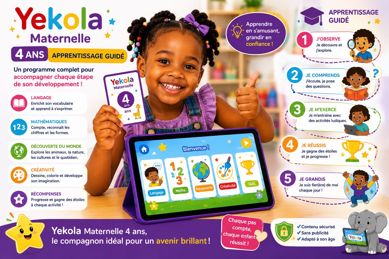 Deuxième Maternelle — Apprentissage guidé (4 – 5 ans)